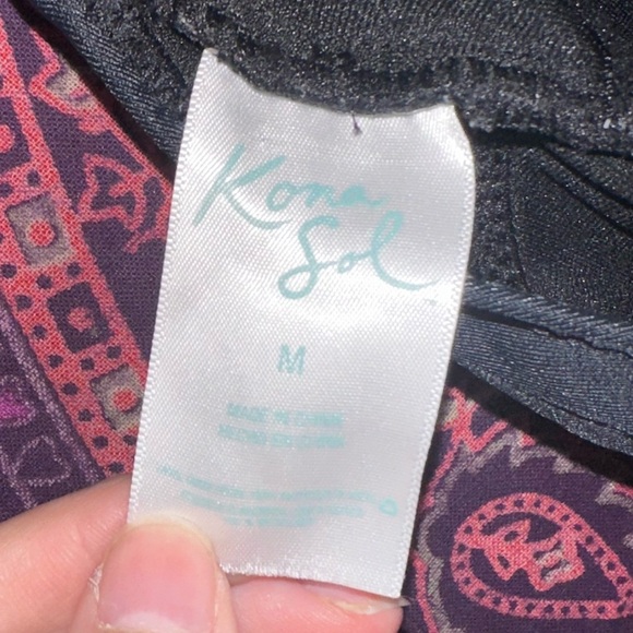 Kona Sol Black Swimsuit with Lace Accents - Picture 3 of 3